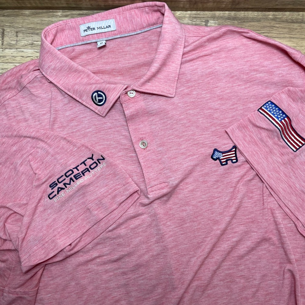 Scotty Cameron Peter Millar Shirt Mens XL USA Flag Golf Circle T Dog American